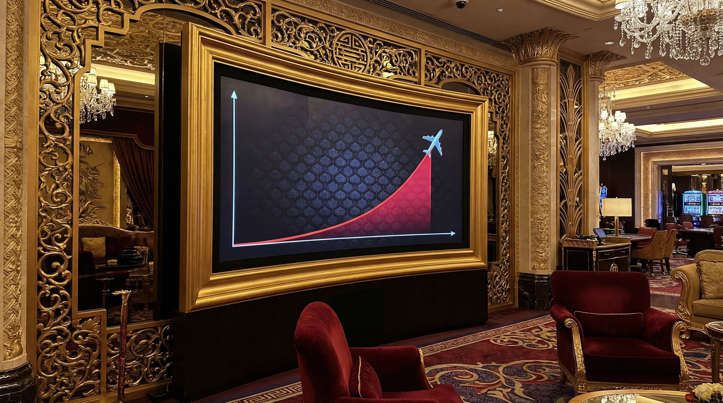 Juego Aviator con avión despegando y multiplicador aumentando